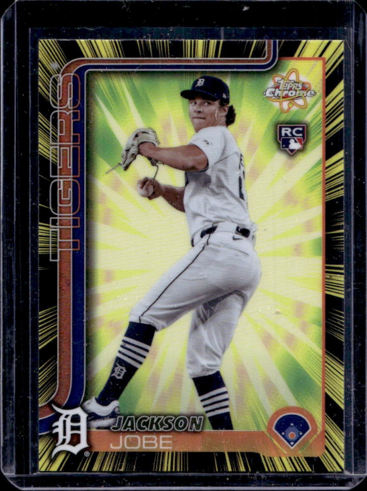 2025 Topps Chrome Jackson Jobe Radiating Rookies RC Rookie #RR-11 Tigers