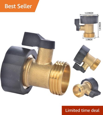 #ad 3 4quot; Brass Garden Hose Shut Off Valve Efficient Water Control Solution $13.99