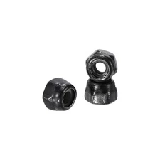 50Pcs Nylon Lock Hex Nuts - [M2.5 x 0.45], Carbon Steel Locknut, Black