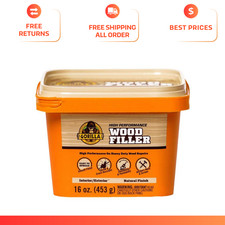Gorilla 16 oz Natural Wood Filler Tub All Purpose, Paintable, Sandable