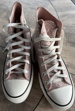 Converse Chuck Taylor All Star Lift Platform Glitter Pink High Top Womens 8