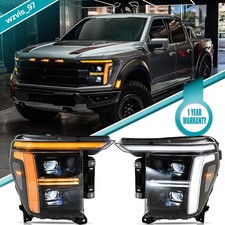 LED Headlights For Ford F150 F-150 2021-2023 Front Lamp Assembly Sequential 1Set