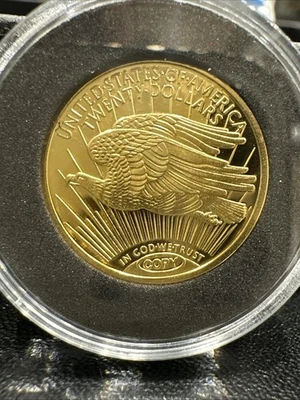 *RARE* Copie 20$ Double Eagle 1933 En Or 14k Belle Épreuve - Photo 1/4