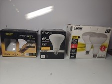 Lot Of 5 LED Floods Feit Electric 65W Br40 2700K Dimmable Led Bulb New Bundle 5