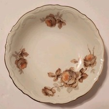 Mitterteich Norway Rose Plate Porcelain Gold Trimmed 8" Diameter