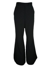 Michael Michael Kors Women's Flared Leg Pants-Black- Medium