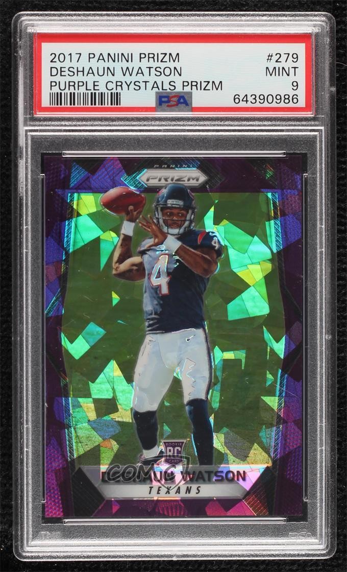 2017 Prizm Rookies Purple Crystals 30/75 Deshaun Watson PSA 9 Rookie RC 1lc0
