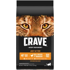 CRAVE Grain Free Adult High Protein Natural Dry Cat Food with Protein from