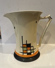 Vintage Art Deco Myott & Son Colourful Jug (1930s Cube Design) Made England