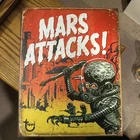 MARS ATTACKS Vintage TIN SIGN Metal Aliens Topps 12.5x16 - XLNT!
