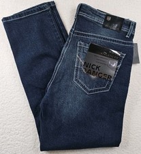 Nick Danger Mens Athletic Fit Supreme Flex Denim Blue Jeans 34x30 Premium