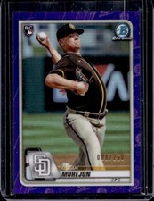 2020 Bowman Chrome Adrian Morejon RC Purple Refractor Rookie #/250 Padres