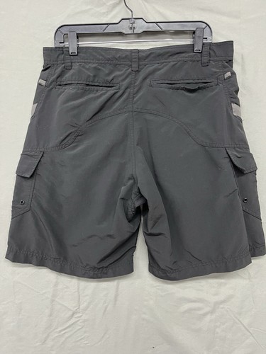 Oho Gear Shorts Men 34 Cargo Fishing Outdoor Black Pockets Technical Nylon - Picture 2 of 10