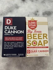 2 Bars Duke Cannon Soap Big Brick Lone Star Big Texas Beer Soap/Naval Diplomacy