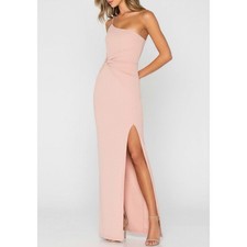 $289 NWT NOOKIE Lust One Shoulder Gown, Blush, Medium