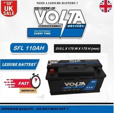 12V 110AH LEISURE BATTERY SFL 110AHC100 VOLTA FOR CARAVAN DEEP CYCLE/L4
