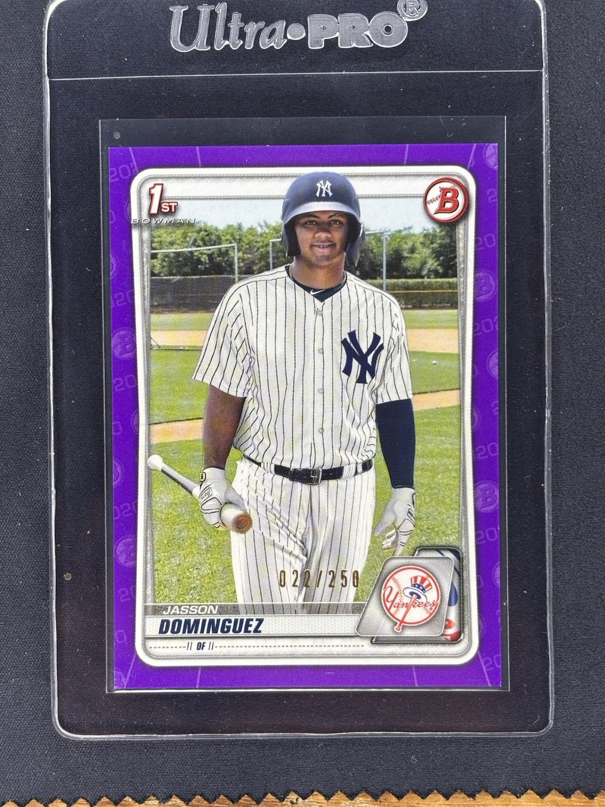 Jasson Dominguez Rookie #/250 Purple 2020 Bowman RC Bowman 1st #BP-8