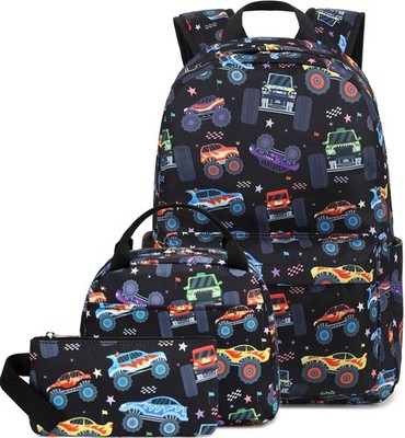 School Backpack for Boys Backpacks with Lunch Box Kindergarten Elementary Boo...