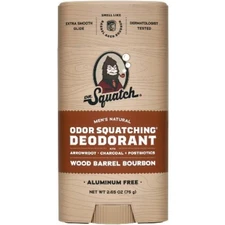 DR. SQUATCH Natural Solid Deodorant - Wood Barrel Bourbon, Aluminum-Free,2.65oz 