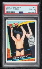 1992 Topps WCW UK Dusty Rhodes Dustin Rhodes #37 PSA 8 0n8e