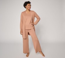 Berkshire Blanket Berkshire Homewear Silky Smooth Soft Flow 3pc Lounge Set Mocha
