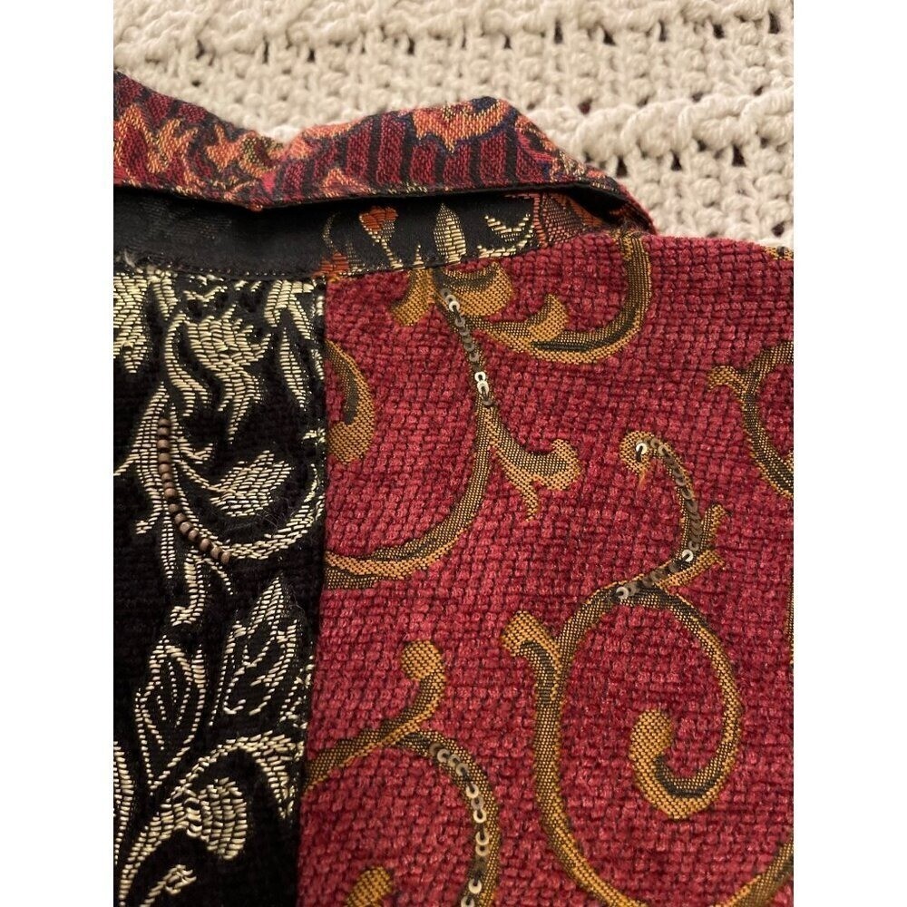 Chicos Patchwork Jacket Size 1 Multicolor Floral … - image 12