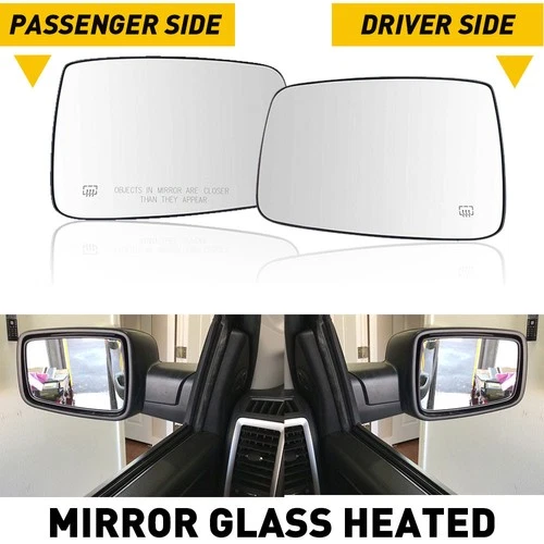 Exterior Mirror Glass Heated Power Passenger Driver Side for Dodge Ram 1500 2500