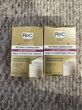 Lot Of 2 RoC Retinol Correxion Line Smoothing Max Hydrating Fragrance Free 1.7oz