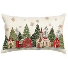 Christmas Pillow Covers 12x20 Inch Christmas 20" x 12" Pack of 1 Mulitcolor