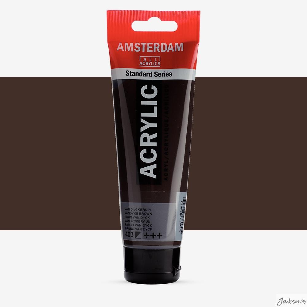 Royal Talens Amsterdam Standard Acrylic Paint 120ml Vandyke Brown For Artists