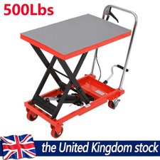 Hydraulic Lift Table Cart 500Lb 28.5" Lift Height Manual Single Scissor Lift 