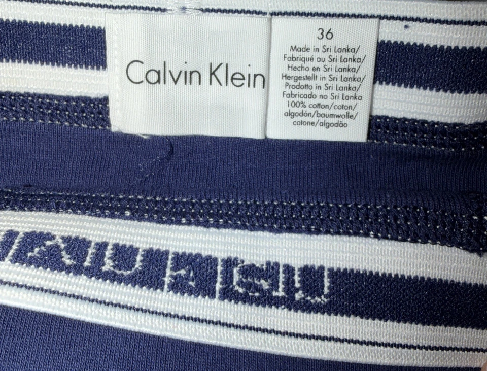 Calvin Klein Hombre Calzoncillo Talla 36 Azul Marino Estilo tiro bajo NUEVO Foto 2 de 2