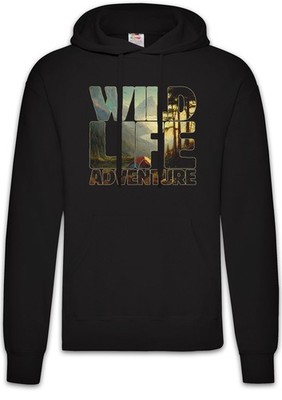 Wild Life Adventure Countryside Herren Hoodie Outdoor Wandern Hiking Trekking