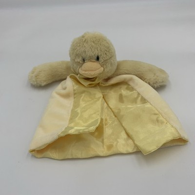 Small Duck Lovey Yellow Blanket Baby Toddler Plush Satin Soft Toy Bow CC