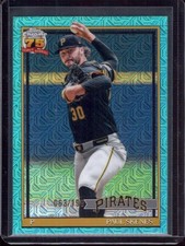 PAUL SKENES 2026 Topps Series 1 1991 Silver Pack #91C-39 Aqua Refractor #063/199