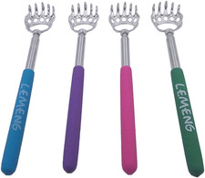 4-Pack Telescoping Back Scratcher, Portable Extendable Telescopic Bear Claws