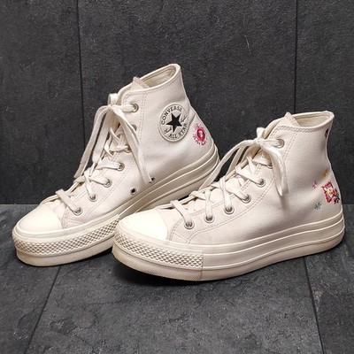Converse Chucks All Star Hi Lift Platform Return To Festival Shoes Floral Sz 40