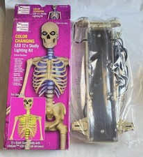 12 Ft Skeleton LED Home Accents Holiday Color Changing Lighting Kit Skelly New