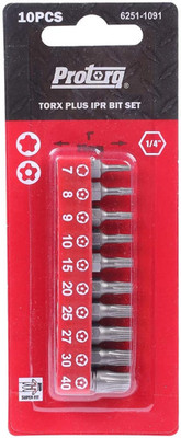 TORX plus IPR, Torx plus 5-Point Tamper-Proof Security Bits (IPR 7-IPR 40), 25Mm