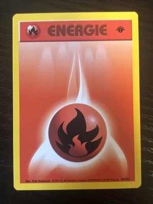 Pokémon TCG German Fire Energy (Energie) Base Set 98/102 1st Edition Near Mint