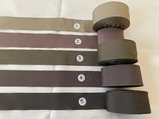 Vintage 1930's Silky Fine Grosgrain. Grey Tones Per Metre