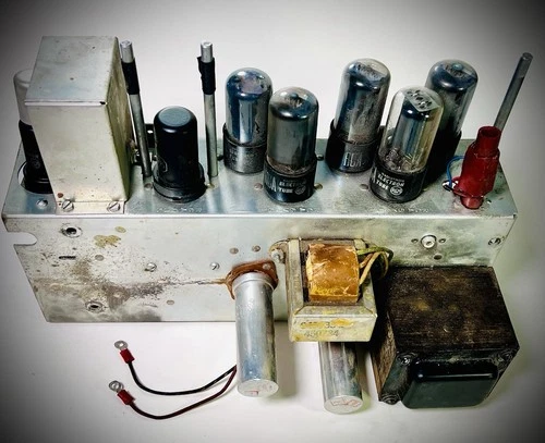 Vintage RCA Model 400 Projector Vacuum Tube Amplifier Amp 6V6 AS IS