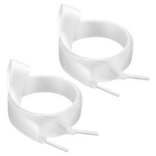 55" Satin Ribbon Flat Shoelaces Wide Silk Sneakers Shoestring, White