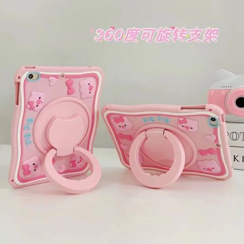Pig Silicone Stand Tablet Case For iPad mini 5 6 Air 1 2 3 4 5 6 7 8 9 10 Pro 11 - Picture 2 of 8