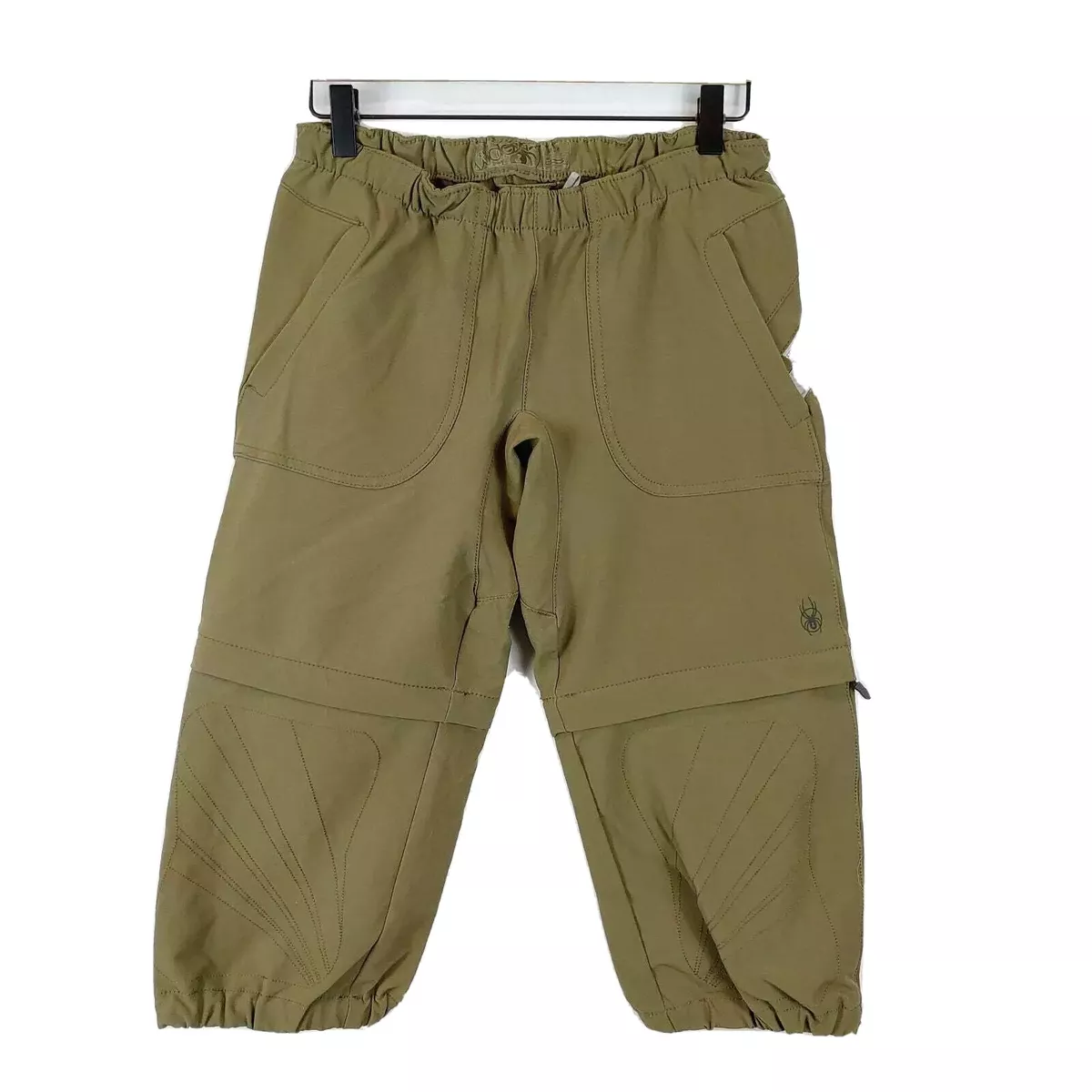 Spyder olive zip off capri to shorts ski pants outdoor winter