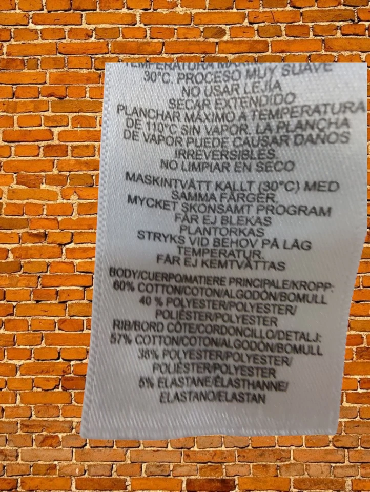 SUDADERA DKNY SPORT AZUL JASPEADO MEDIANA MUJER JERSEY CREW CHÁNDAL TOP Foto 4 de 4