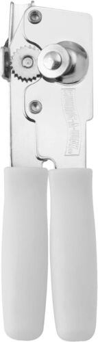 Swing-A-Way Can Opener Compact Manual Steel With White Cushion Grips Kitchen NEW - Picture 2 of 4