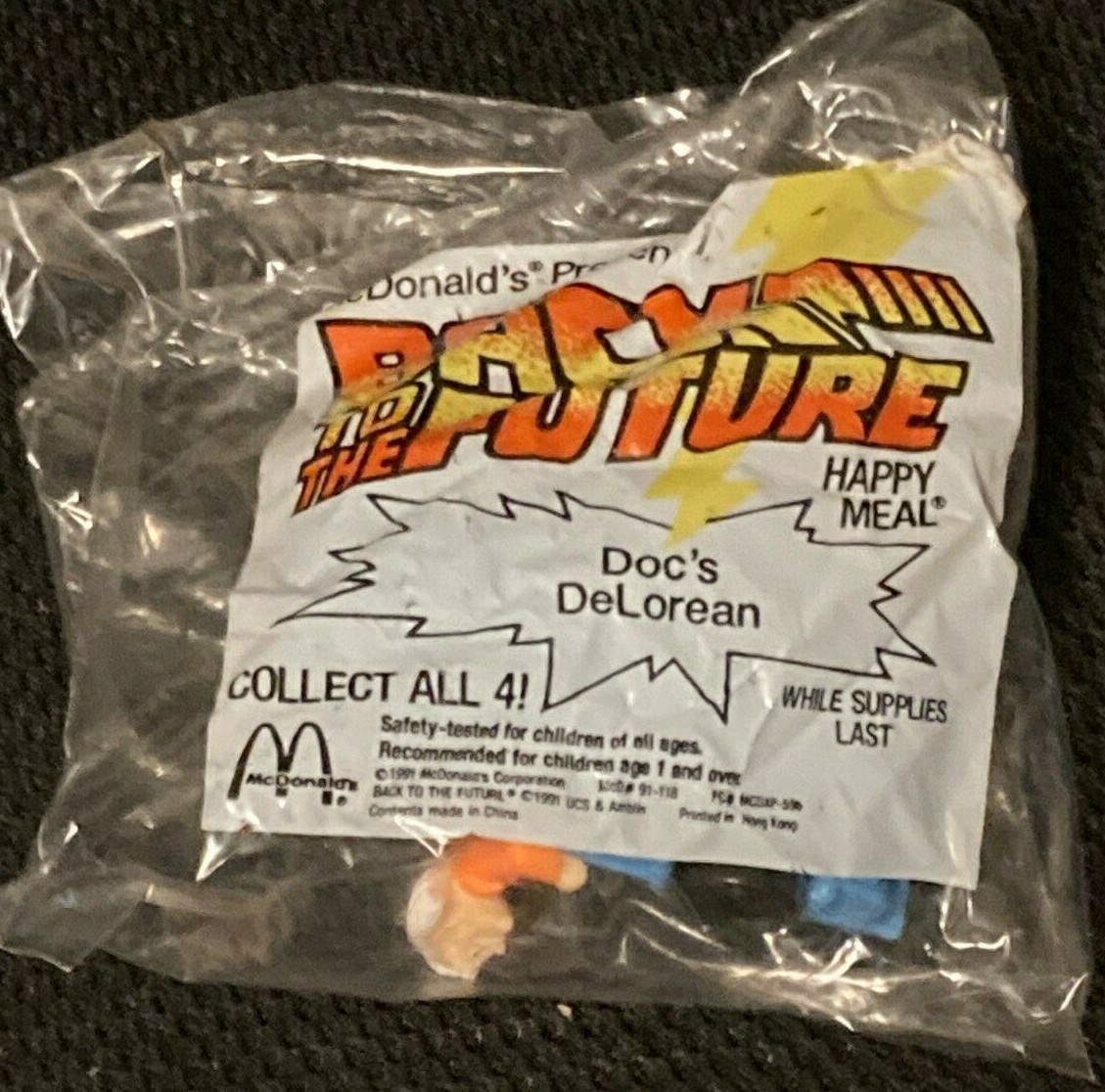 1991 BACK TO THE FUTURE MCDONALDS HAPPY MEAL TOYS - U-PICK