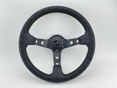 vertex style King Black Leather 330mm Steering wheel Black Gaming simulator
