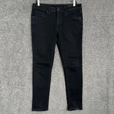 The Perfect Jean NYC Skinny Fit Jeans Mens Size 32x32 (34x32) Black Stretch